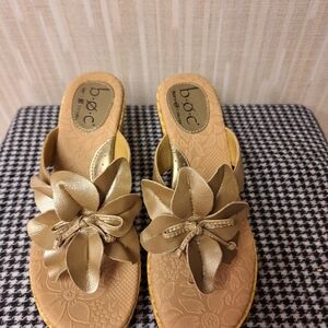 b.o.c. Women's Tan Floral Sandals